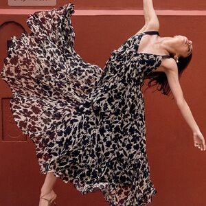 J. Crew Collection Ruffle trim Chiffon Dress